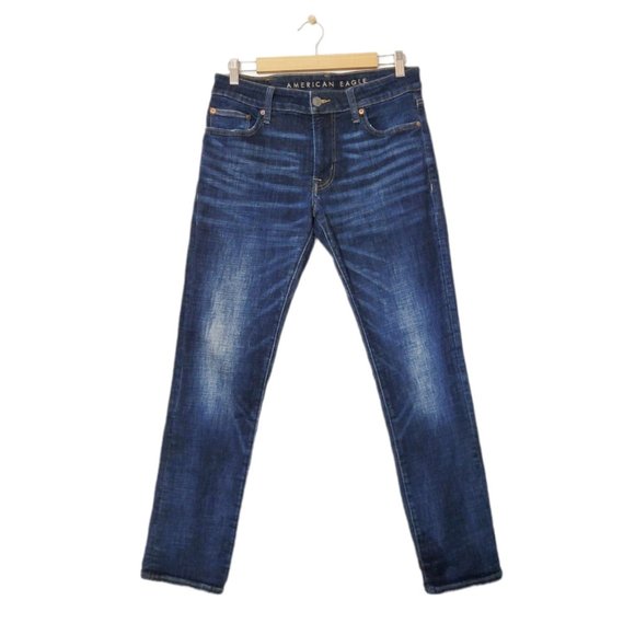 American Eagle Outfitters Other - American Eagle Outfitters Next Level Flex Slim Straight Dark Wash Jeans 30x30